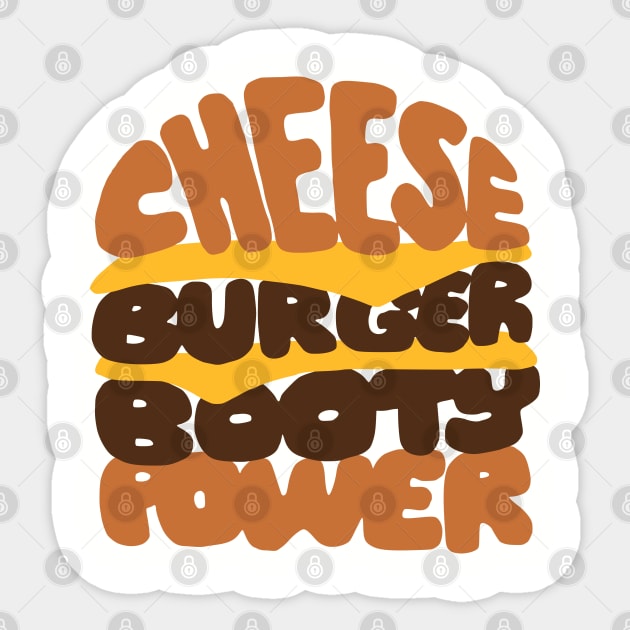 Cheeseburger Booty Power Sticker by GymCastic